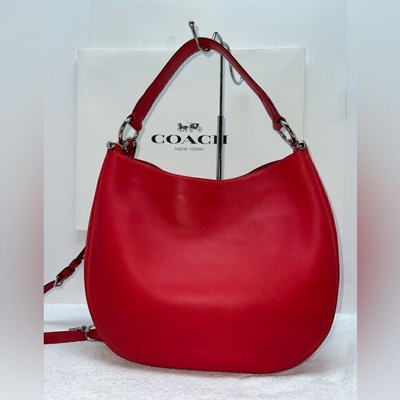 🔥EUC! Coach Large Nomad Glovetanned Leather True Red Msrp:$495.00 - Picture 3 of 12